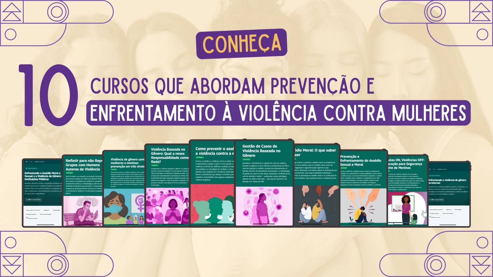 10 cursos gratuitos que abordam prevenção e enfrentamento à violência contra mulheres