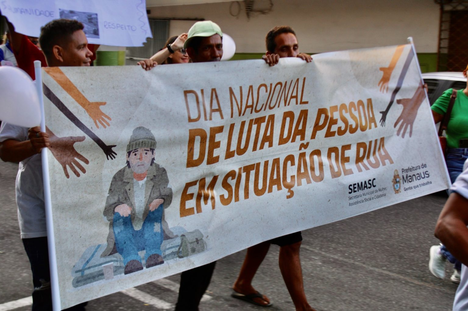 Manaus promove caminhada e ação em alusão ao Dia Nacional de Luta da População em Situação de Rua