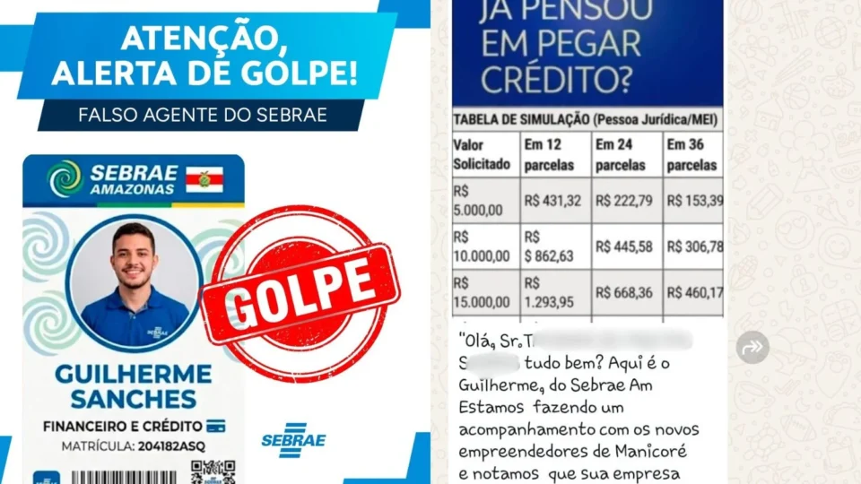 Sebrae-AM alerta empreendedores sobre golpes com falsos funcionários da instituição
